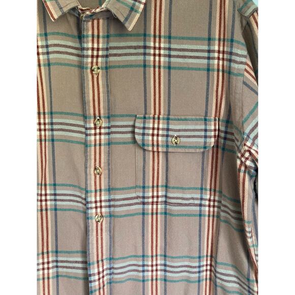Chaps by Ralph Lauren Flannel Button Up Men's Top Large - Picture 4 of 8